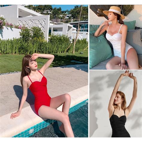 Đồ bơi bikini nữ bikini mảnh bikini đi biển đồ bơi nữ liền thân có gọng nâng ngực áo tắm đi