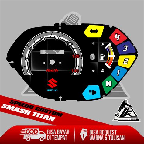 Jual Papan Speedometer Custom Smash Titan Panel Spido Meter Custom