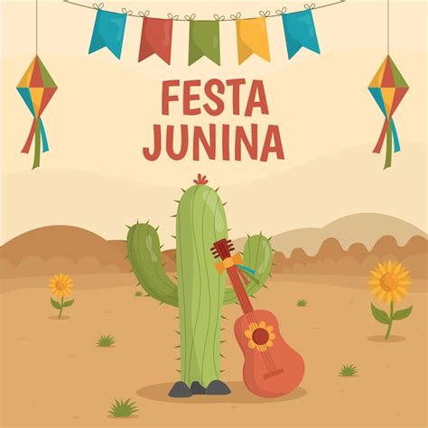 Concepto de diseño plano festa junina Vector Gratis