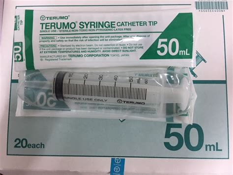 Terumo 50ml Catehter Tip Syringe 20pcs Box SG HomeCare Medical