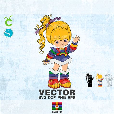 Vector Rainbow Brite S Svg Png Dxf Eps Molde Vector Etsy