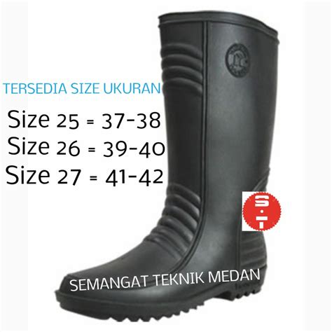 Jual RB2 SEPATU BOOT BOOTS KARET HITAM TINGGI SIZE 37 42 YUMEIDA RB 2