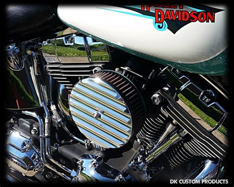 Polished Finned Complete Hiflow Air Cleaner Sportster Harley Dk Custom