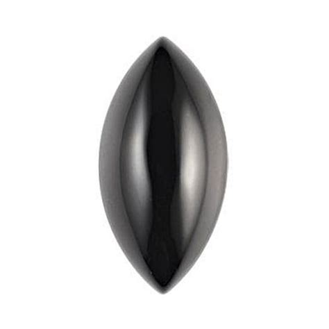 Natural Black Onyx Marquise Cabochon Cubic Zirconia CZ Natural