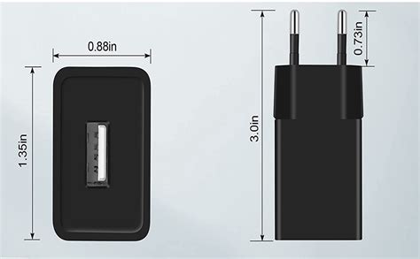 MatauMahi Caricatore USB 5V1A Nero Confezione Da 2 Presa USB Da 5W