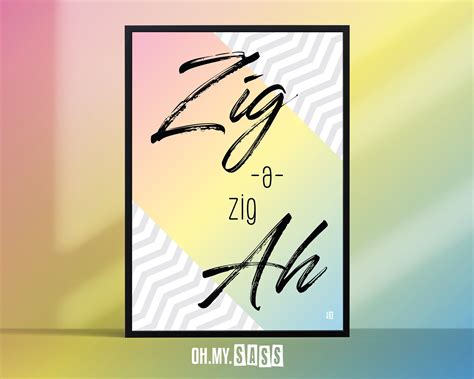 Zig A Zig Ah Print Spice Girls Print Wall Print Poster Etsy