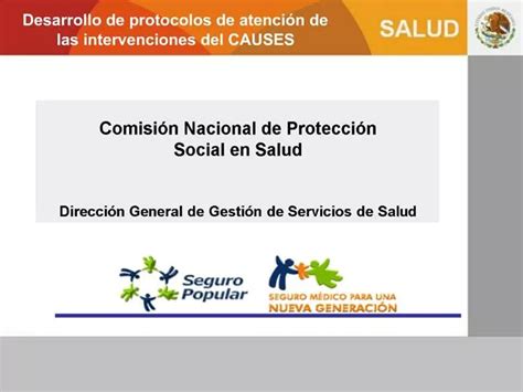 PPT Comisi N Nacional De Protecci N Social En Salud Direcci N General