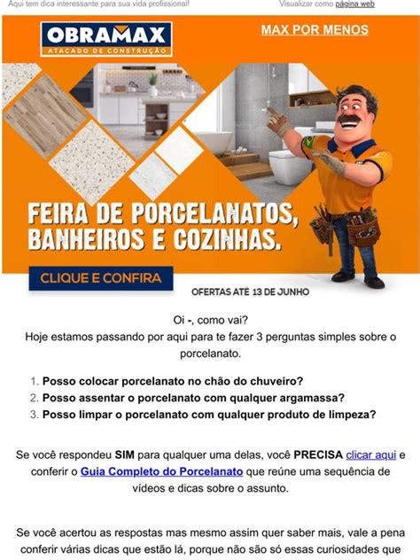 Obramax Tudo Que Voc Precisa Saber Sobre Porcelanatos Inclusive Preos