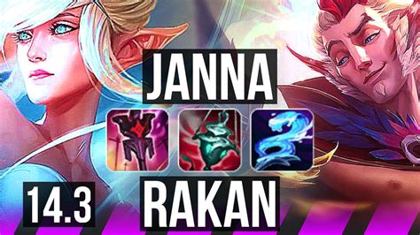 JANNA Senna Vs RAKAN Yasuo SUP 500 Games 2 3 18 EUW