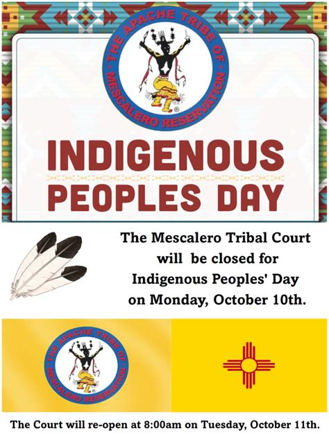 Holiday Closure Tribal Court Official Website Of The Mescalero