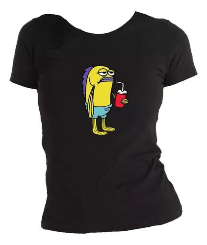 Playera Algodon Pez Meme Bob Esponja Sarcastico Aburrido Mercadolibre