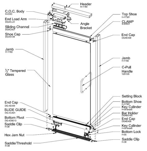 Dg400 Dry Glazed Glass Door Gamco