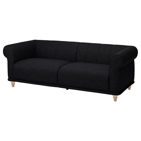 Viskafors 3 Seat Sofa Lejde Anthracitebirch Ikea