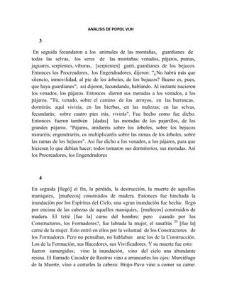 Analisis De Popol Vuh Pdf