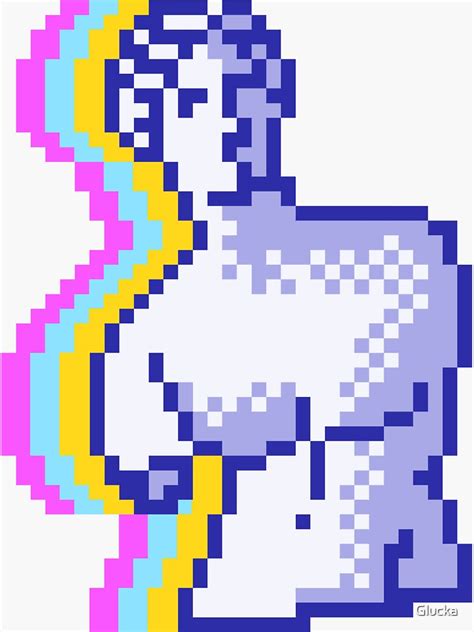 THE VENUS DE MILO CHROMATIC ABERRATION PIXEL ART Sticker For Sale