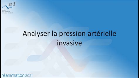 Analyser La Pression Art Rielle Invasive O Hamzaoui Reanimation