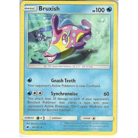 Pokemon Trading Card Game Bruxish Rare Sm Burning Shadows