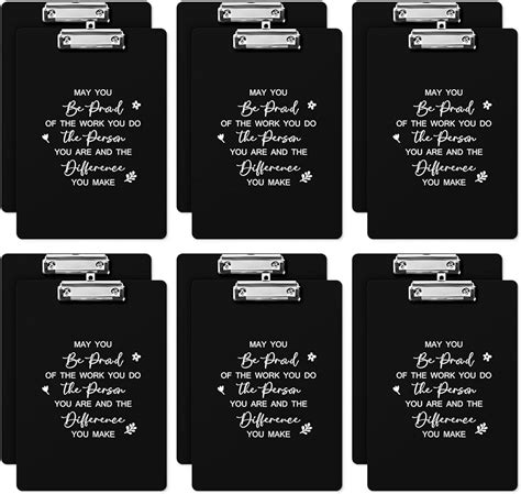 Thenshop 12 Pcs Employee Appreciation Gift Inspirational Clipboards