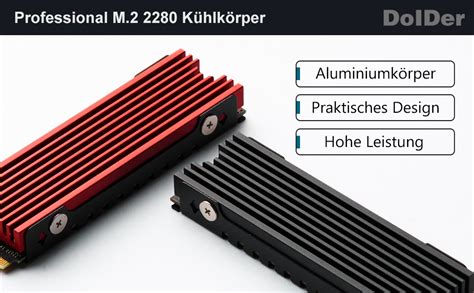 Dolder M Ssd Aluminium K Hlk Rper Heatsink Mit W Rmeleitpad