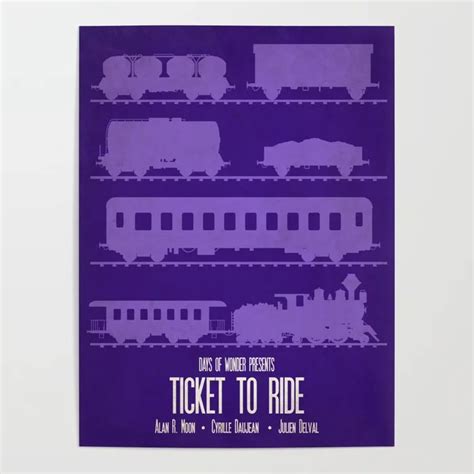 Ticket To Ride Minimalist Board Games 07 Poster Ticket To Ride