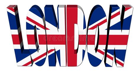 London Text With British Flag Stock Illustration - Image: 12297454