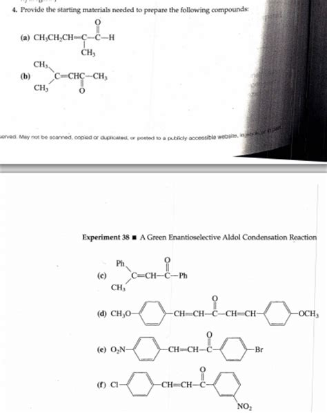 Solved Provide The Starting Materials Needed To Prepare The Chegg