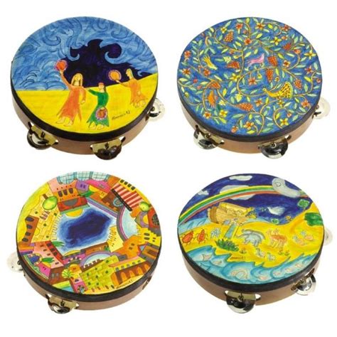 Tambourine Musical Hand Painted Instrument Tambourine Painting