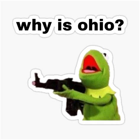 "Why Is Ohio A Meme-Funny Meme" Sticker for Sale by sosodz | Redbubble