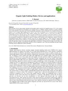 Organic Light Emitting Diodes: Devices and applications / organic-light ...