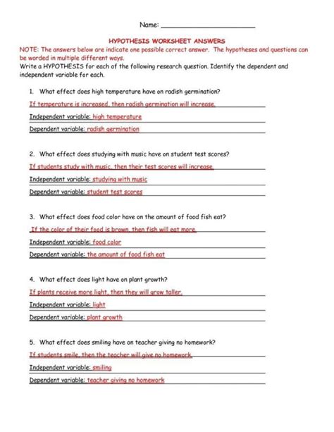 Independent Dependent Variable Worksheet — db-excel.com