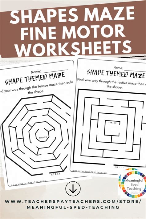 This Fun Shapes Theme Maze Printable Worksheets Are A Fun Way To Work