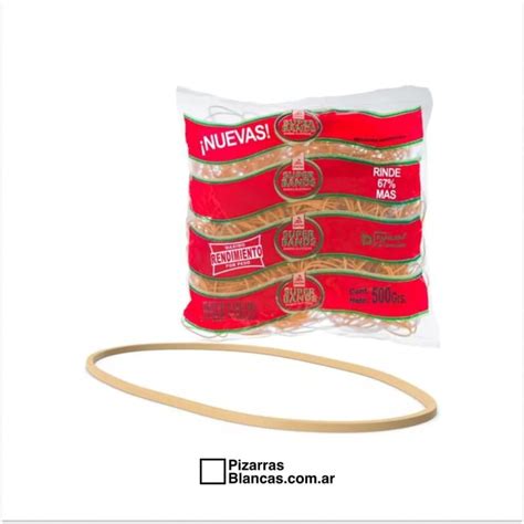 Bandas Elásticas Anchas SUPER BANDS 500g Librería PB Pizarras Blancas