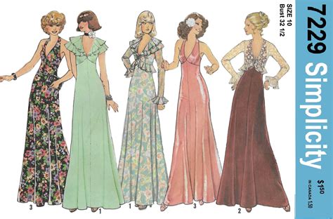 Simplicity 7229 Misses Evening Length Halter Dress And Unlined Jacket