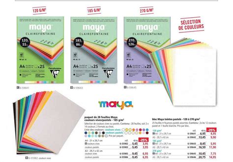 Promo Paquet De Feuilles Maya Couleurs Vives Pastels Bloc Maya