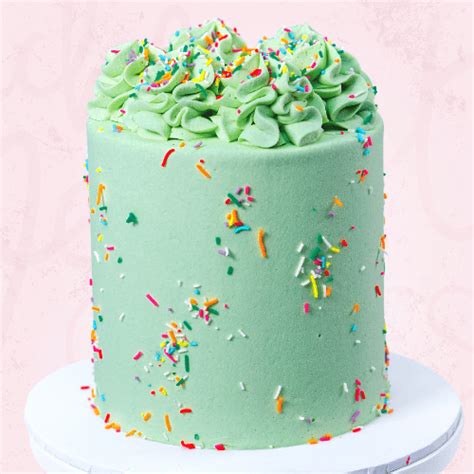 Pastel Green Sprinkles Cake