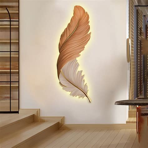 Luxury Creative Feathers Usb Dc V Remote Control Led Modern Wall Lights