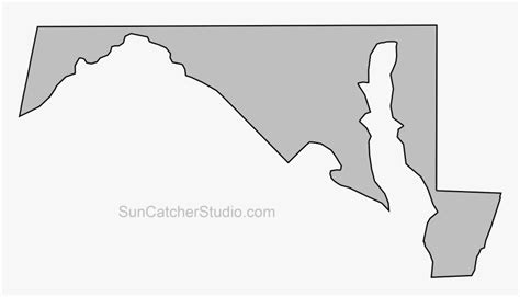 Maryland State Outline Png, Transparent Png - kindpng