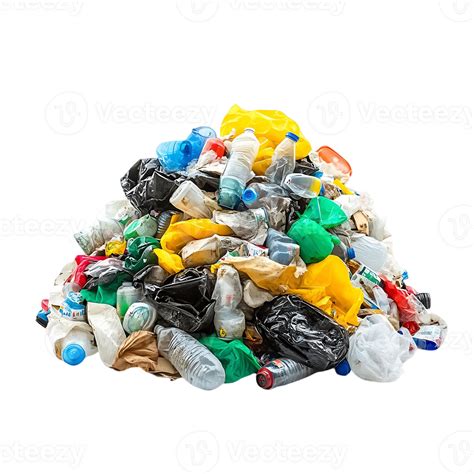 pile  trash isolated  transparent background  png