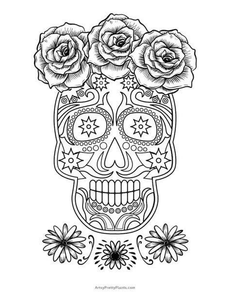 Sugar Skulls Coloring Pages