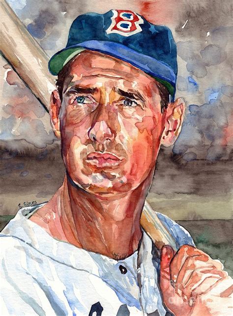 Ted Williams Portrait Painting By Suzann Sines Pixels