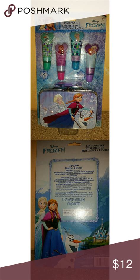 Disney Frozen Lip Gloss Set With Collectors Tin Disney Makeup Lip