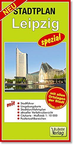 Stadtplan Leipzig spezial 1 22 500 Mit Stadtführer Umgebungskarte