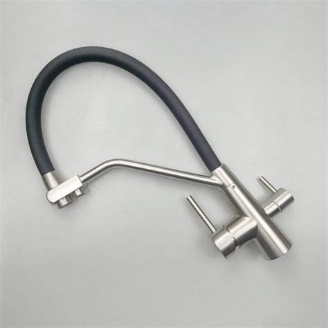 Baokemo In Stainless Steel Kitchen Hot And Cold Pull Out Faucet Degree Rotation Dual