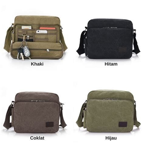 Jual Tas Selempang Pria Kanvas Bodypack B534 Indonesiashopee Indonesia