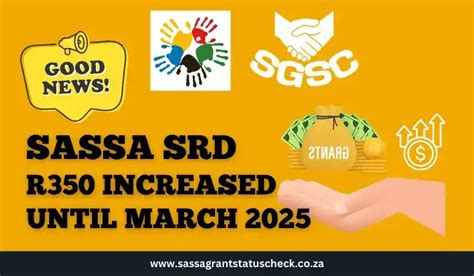 Sassa Srd R350 Grant Extended Until March 2025