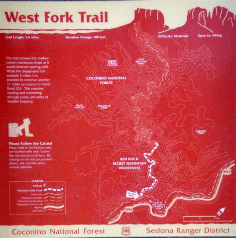 West Fork Trail Map