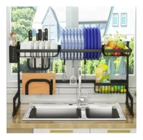 Escurridor De Trastes All In One Dos Niveles Kitchen Grande Env O Gratis