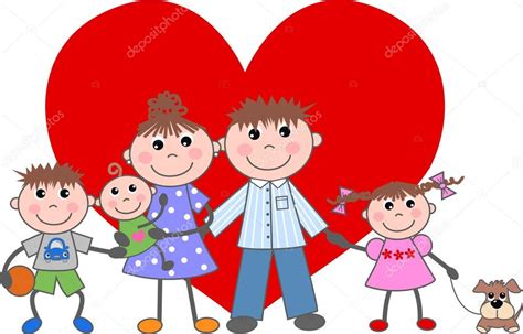 San Valentín amor familia Stock Vector by popocorn 18102795