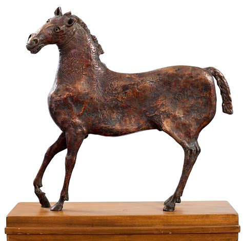 LUCIANO MINGUZZI Bologna 1911 2004 Cavallo Scultura In Bronzo Opera