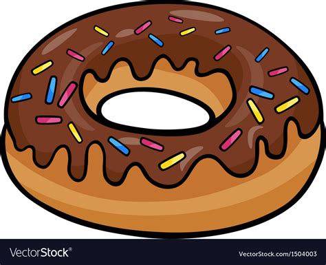 Donut clip art cartoon Royalty Free Vector Image